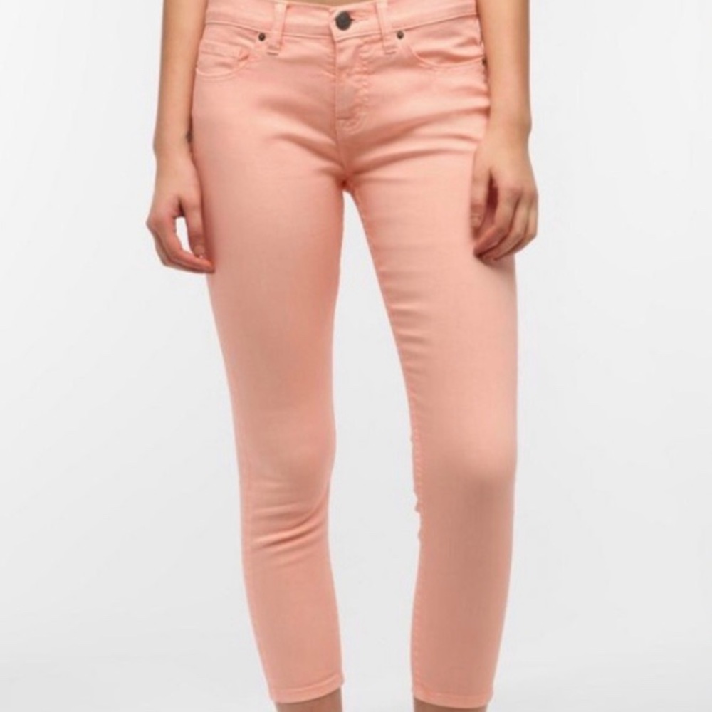 BDG Mid Rise Twig Grazer Jeans; rose/peach color